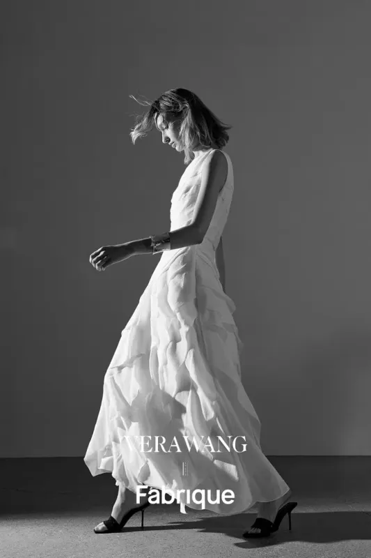 Cascade Ruffled Tie-Front One Shoulder Dress in Mulberry Silk made by Fabrique