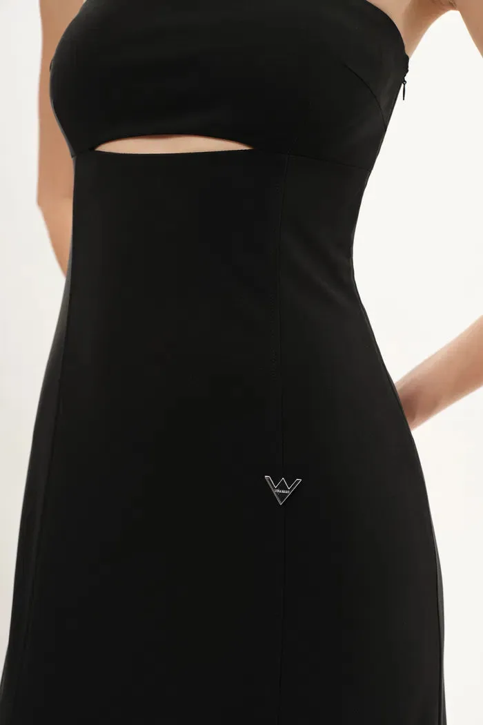 Obsidian Strapless Structured Bandeau Dress in Four-Way Stretch Fabric sold by Fabrique product image thumbnail 5