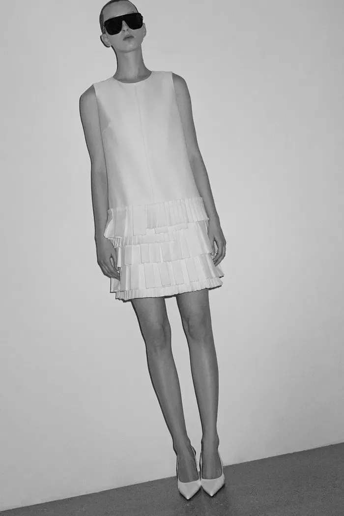 Alice Layered Asymmetric Accordion Dress in Lightweight Blend sold by Fabrique product image thumbnail 4