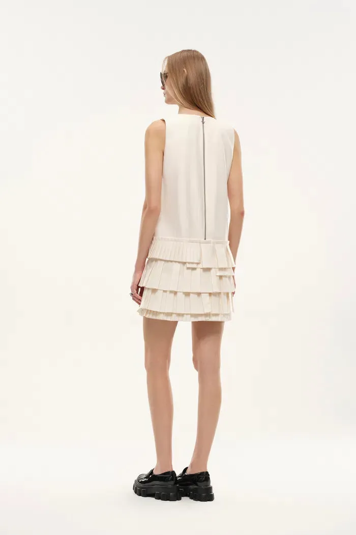 Alice Layered Asymmetric Accordion Dress in Lightweight Blend sold by Fabrique product image thumbnail 5