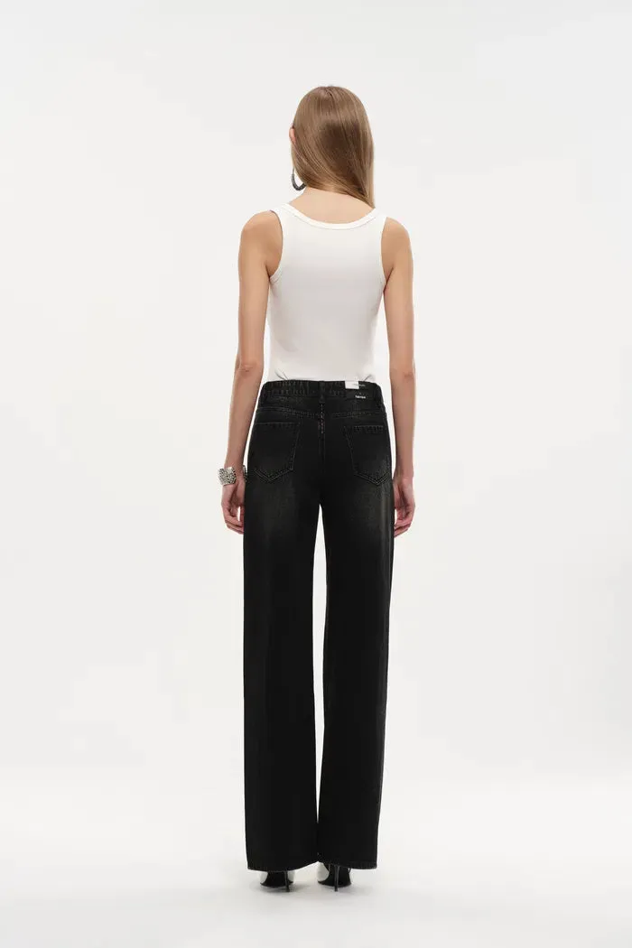 Balled Straight Leg Jeans in Cotton Denim sold by Fabrique product image thumbnail 4