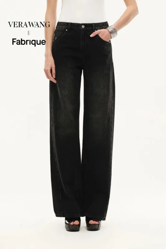 Balled Straight Leg Jeans in Cotton Denim sold by Fabrique