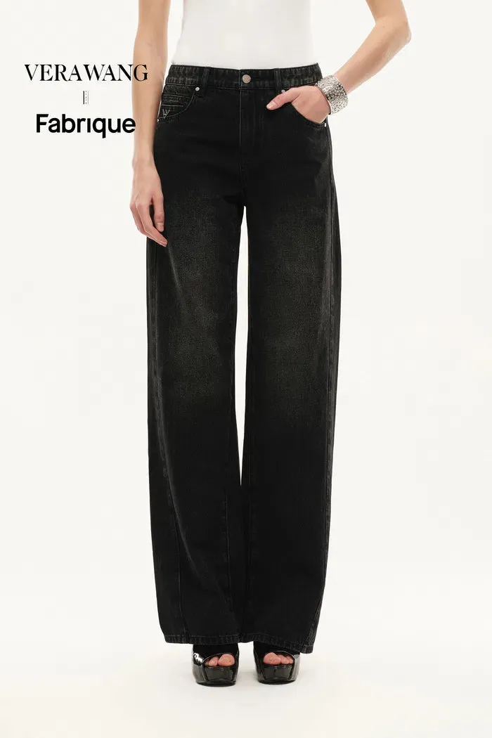 Balled Straight Leg Jeans in Cotton Denim sold by Fabrique