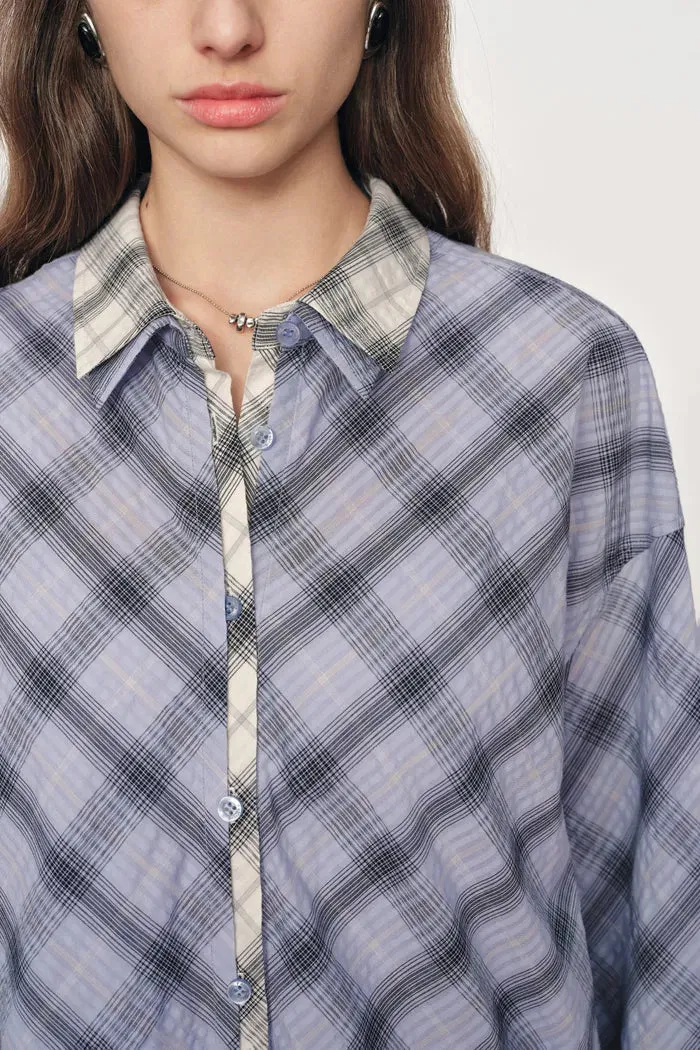 Lia Plaid Layered look Shirt and Shorts Set in Bubble cotton sold by Fabrique product image thumbnail 4
