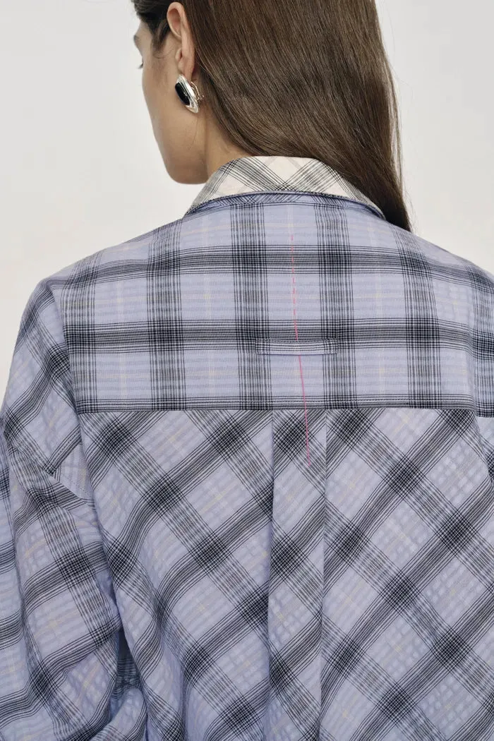 Lia Plaid Layered look Shirt and Shorts Set in Bubble cotton sold by Fabrique product image thumbnail 5