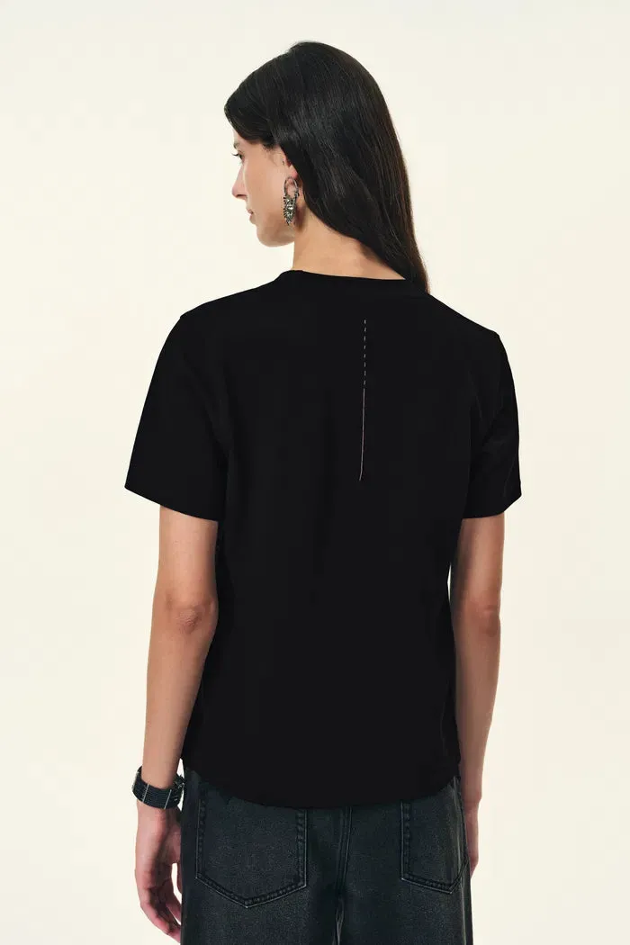 Harper Couture-inspired Lace Print T-Shirt in Cotton sold by Fabrique product image thumbnail 4