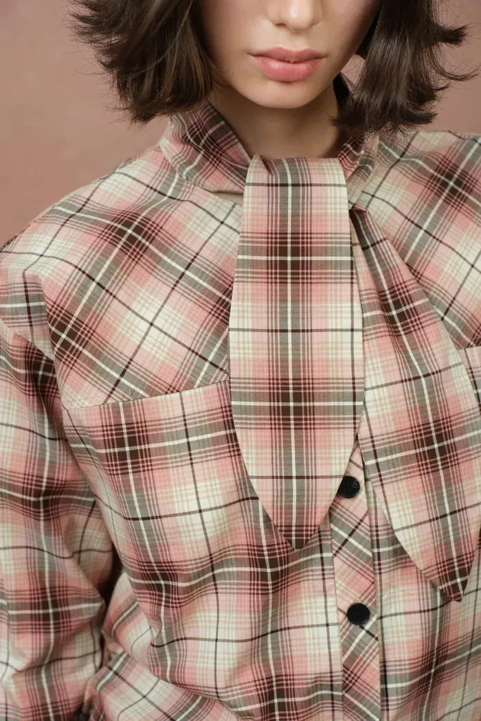Stella Bunny Ear Collar Checkered Shirt in Cotton sold by Fabrique product image thumbnail 5