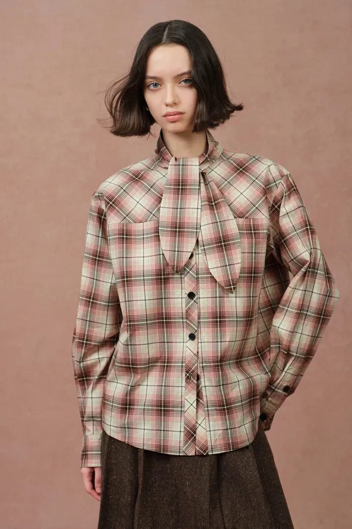 Stella Bunny Ear Collar Checkered Shirt in Cotton sold by Fabrique product image thumbnail 2