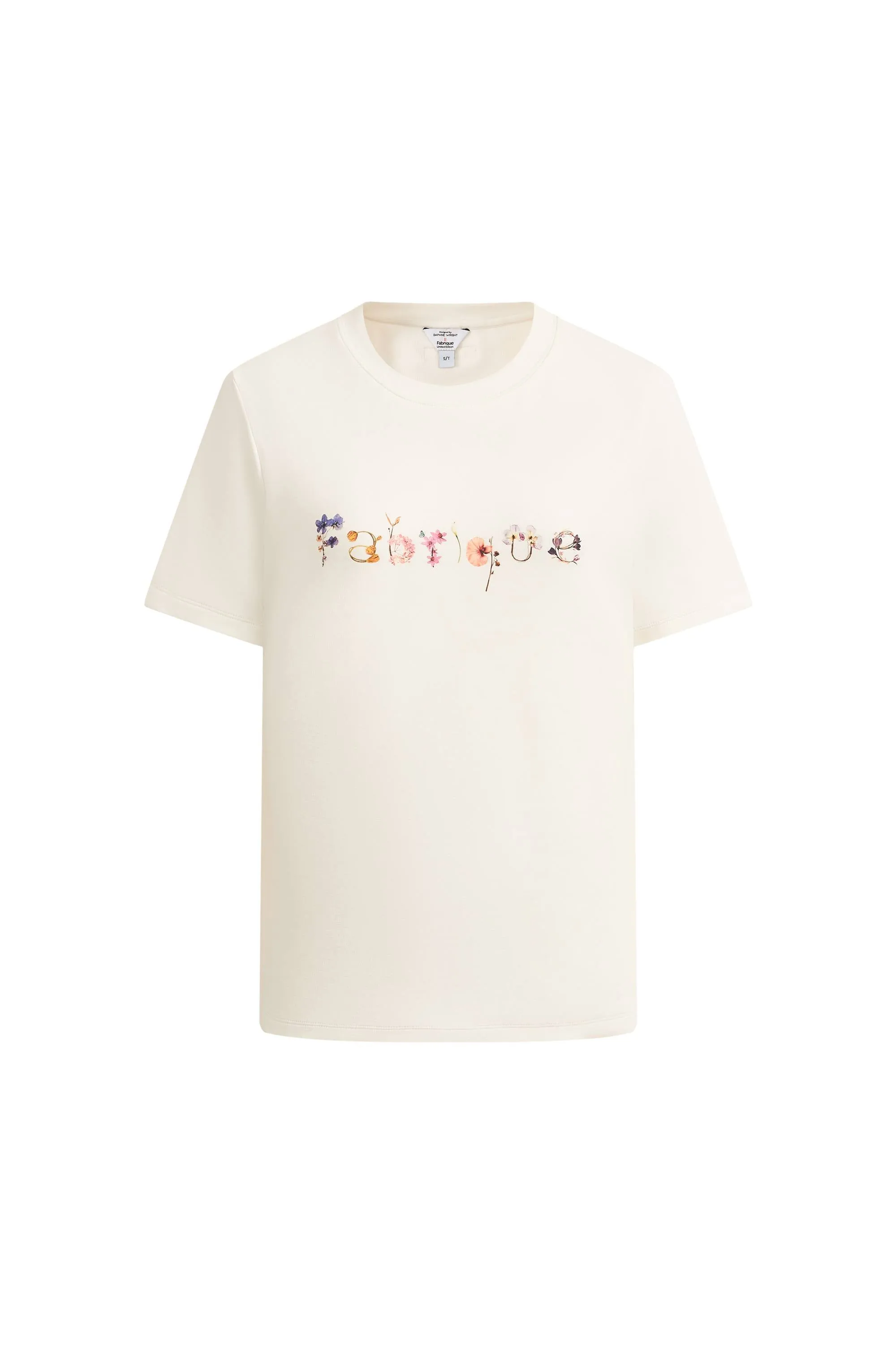 Lyra Hand-Painted Floral Logo T-Shirt in Cotton sold by Fabrique product image thumbnail 5