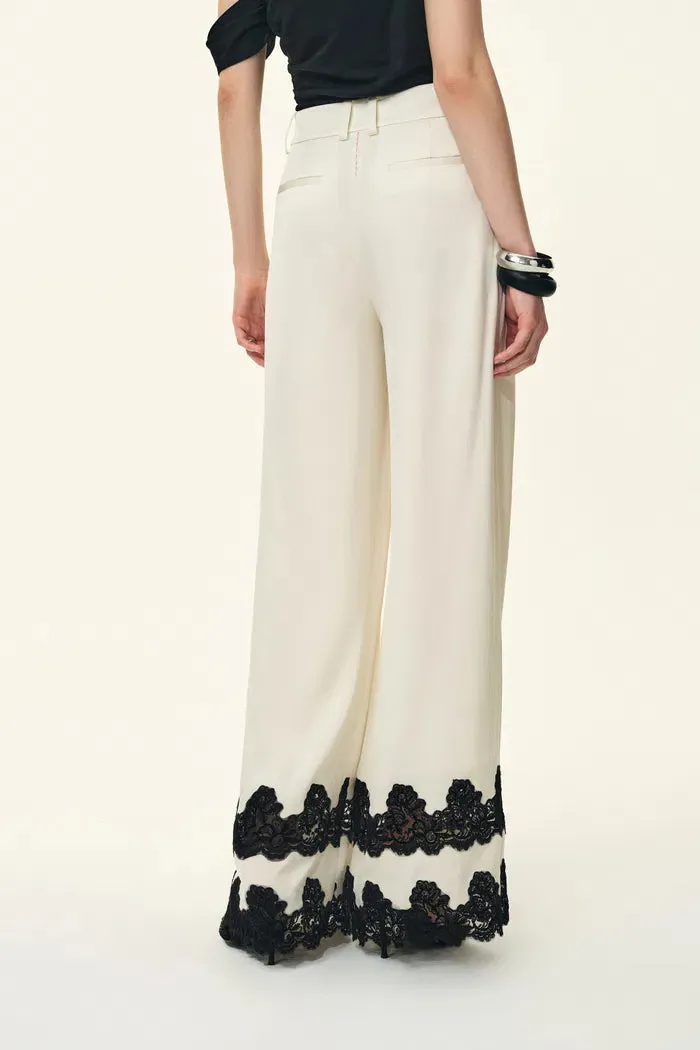 Kari Lace-Trim Pants in Acetate Satin sold by Fabrique product image thumbnail 4