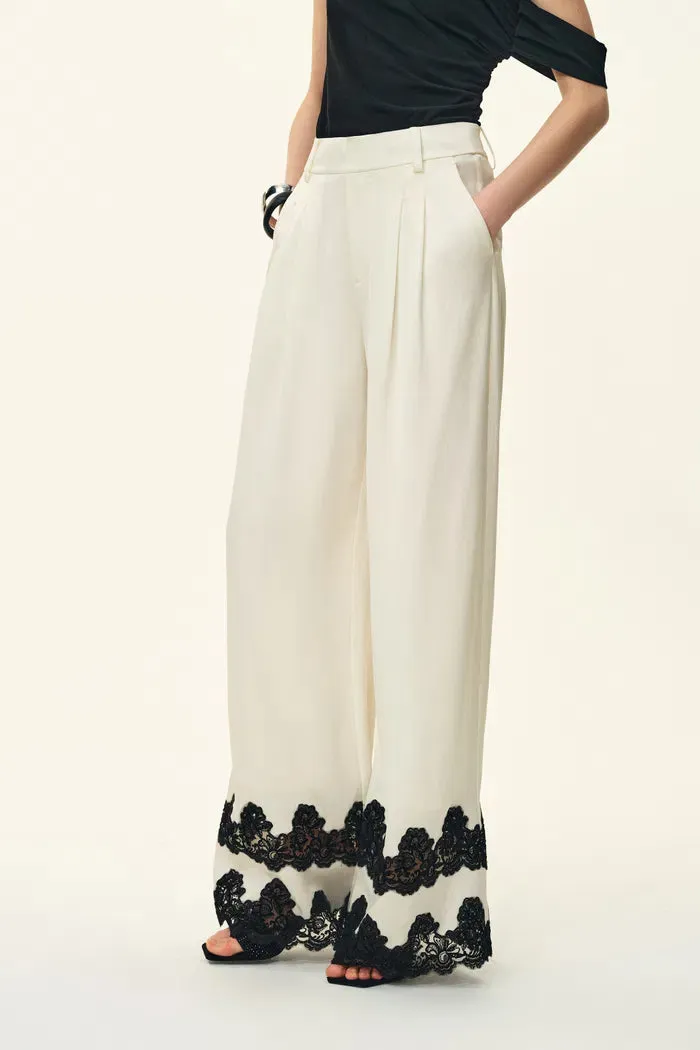Kari Lace-Trim Pants in Acetate Satin sold by Fabrique product image thumbnail 3