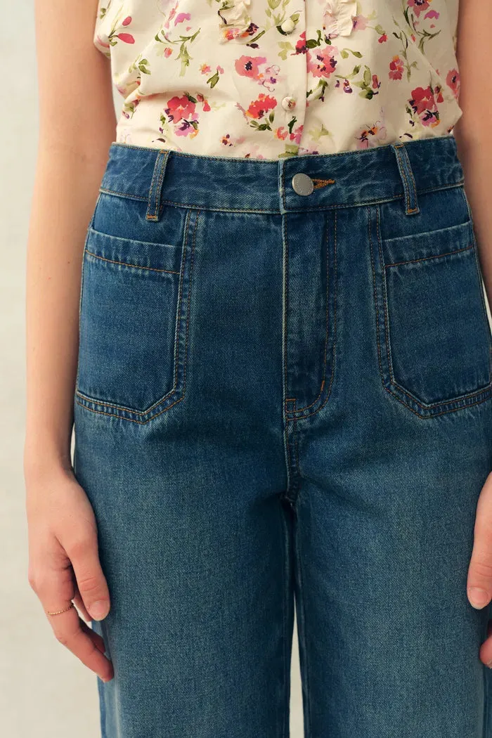 Paz Crop Jeans in Cotton Denim sold by Fabrique product image thumbnail 5