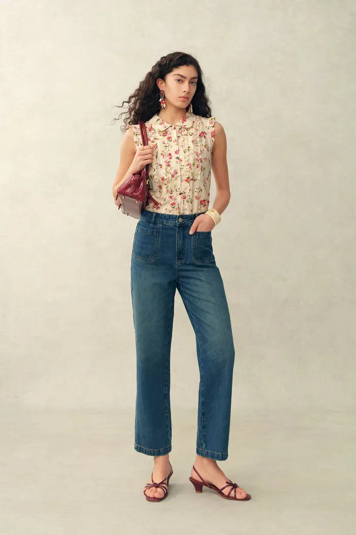 Paz Crop Jeans in Cotton Denim sold by Fabrique product image thumbnail 2