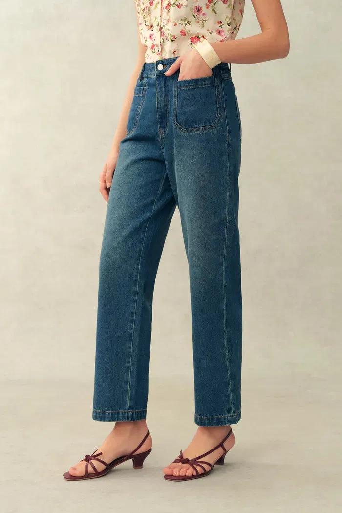 Paz Crop Jeans in Cotton Denim sold by Fabrique product image thumbnail 3