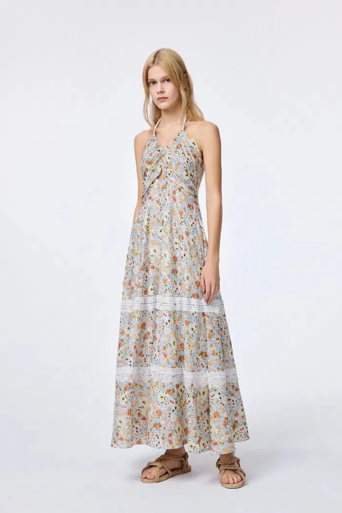 Sijia Flora Lace Dress in Tencel Linen sold by Fabrique product image thumbnail 3