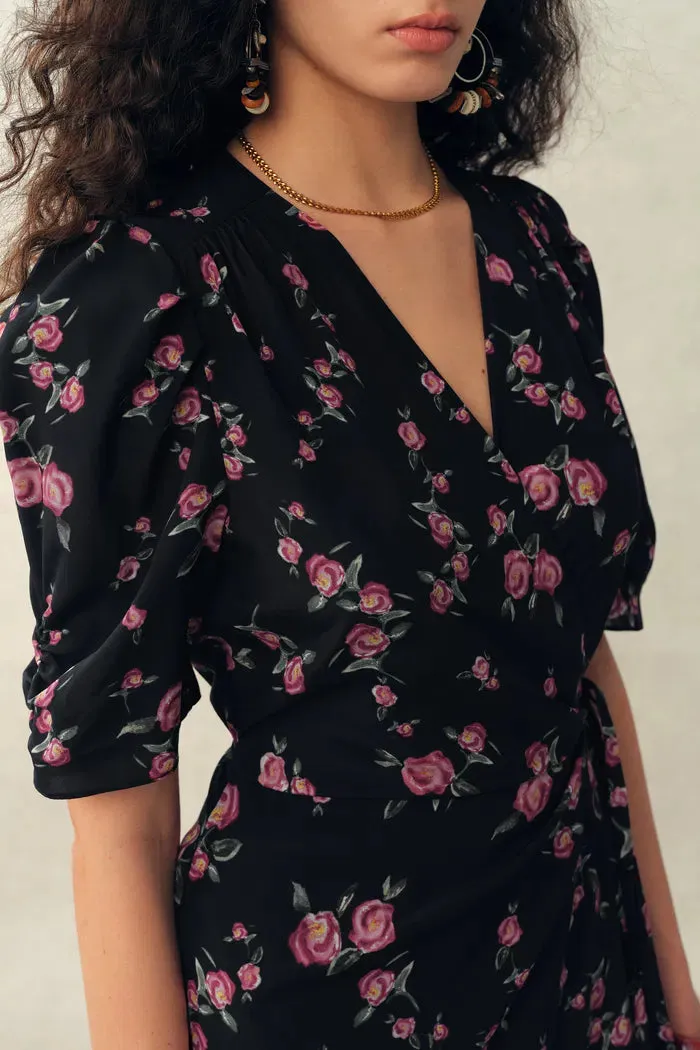 Elodie Rose Dress in Stretchy Silk Crepe de Chine sold by Fabrique product image thumbnail 4