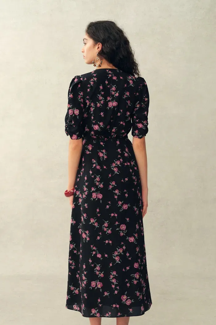 Elodie Rose Dress in Stretchy Silk Crepe de Chine sold by Fabrique product image thumbnail 2