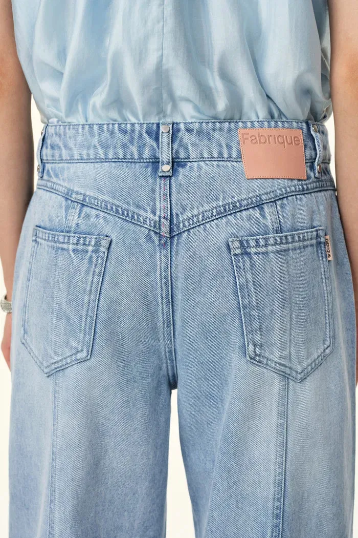 Calli Studded Beading Panel Straight Jeans in in Cotton Denim sold by Fabrique product image thumbnail 5