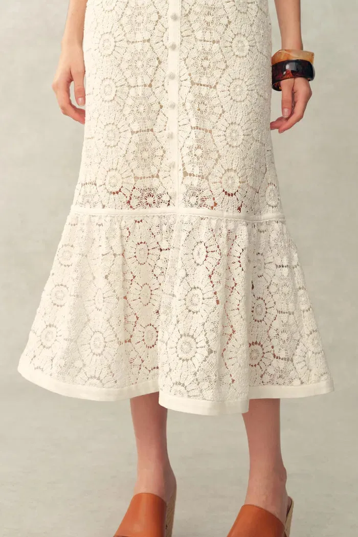 Louise Faux Crochet Cover Up Sleeveless Dress in Cotton Yarn Blend sold by Fabrique product image thumbnail 5