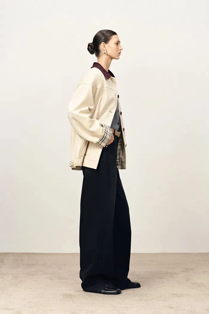 Riley Detachable Lining Corduroy Collar Jacket in Faux Suede sold by Fabrique product image thumbnail 4