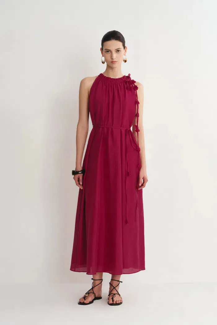 Alice Hand Woven Flora Sleeveless Dress in Acetate-Linen Blend sold by Fabrique product image thumbnail 4