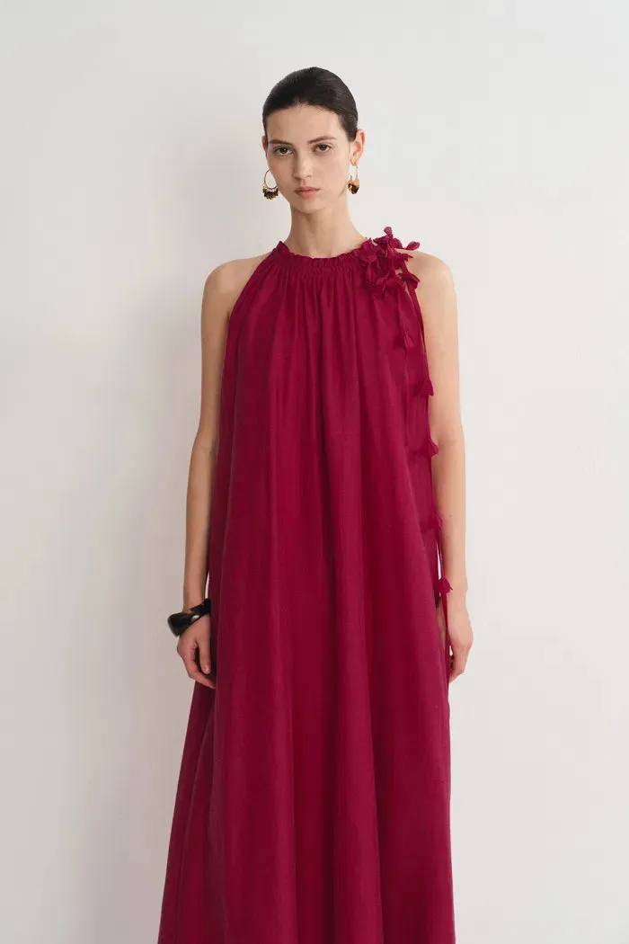 Alice Hand Woven Flora Sleeveless Dress in Acetate-Linen Blend sold by Fabrique product image thumbnail 5