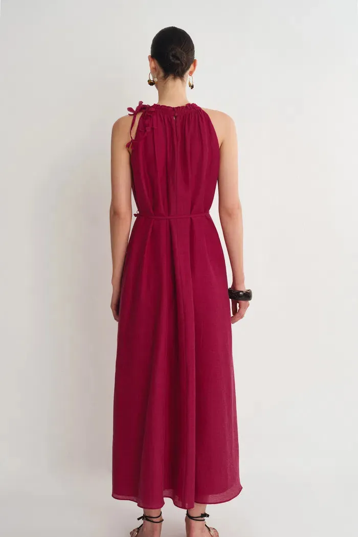 Alice Hand Woven Flora Sleeveless Dress in Acetate-Linen Blend sold by Fabrique product image thumbnail 2