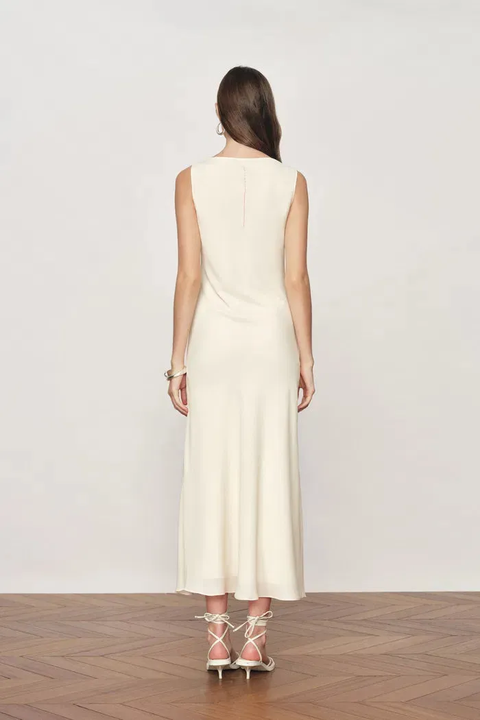 Sophia Floral Waist Cinched Sleeveless Dress in Light Chiffon sold by Fabrique product image thumbnail 4