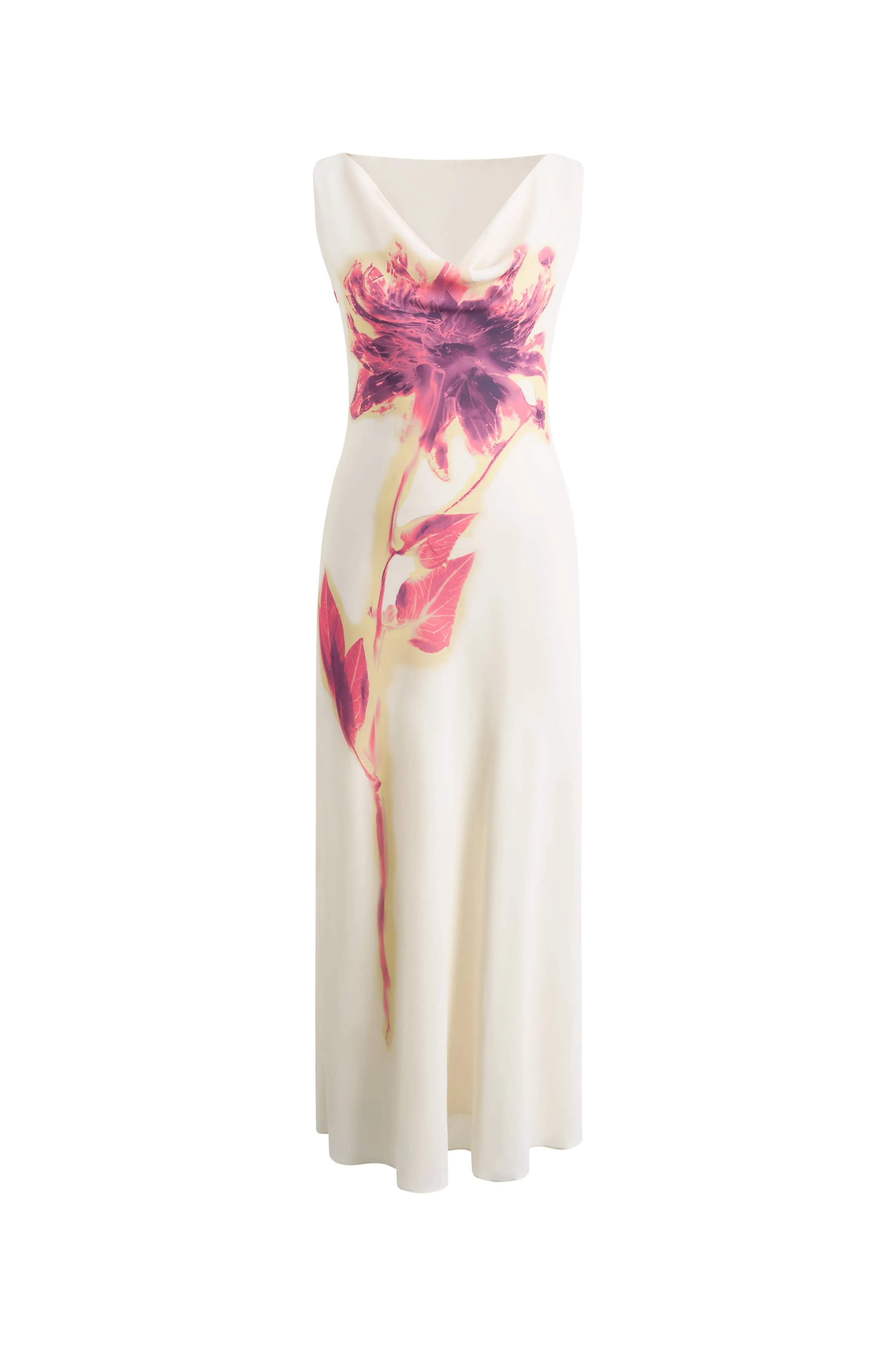 Sophia Floral Waist Cinched Sleeveless Dress in Light Chiffon sold by Fabrique product image thumbnail 5