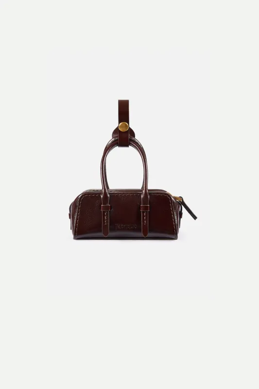 Monti Mini Bag Charm in Oiled Waxed Top Grain Leather made by Fabrique