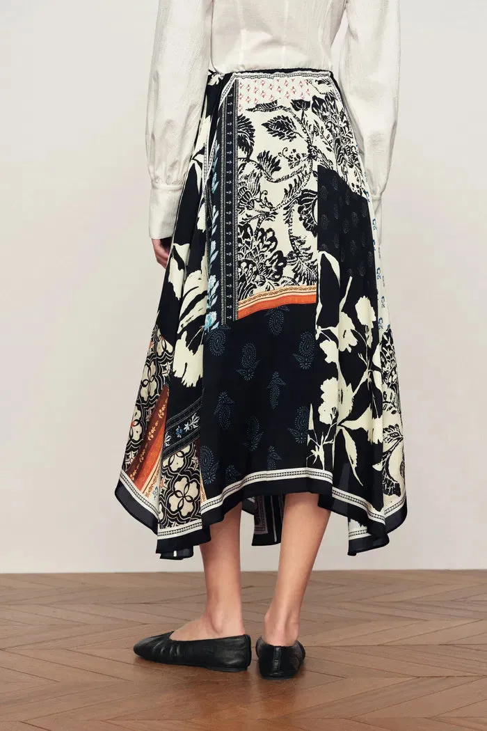 Eileen Scarf Panel Skirt in Viscose sold by Fabrique product image thumbnail 4