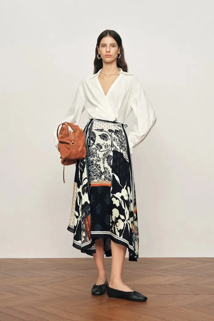 Eileen Scarf Panel Skirt in Viscose sold by Fabrique product image thumbnail 2