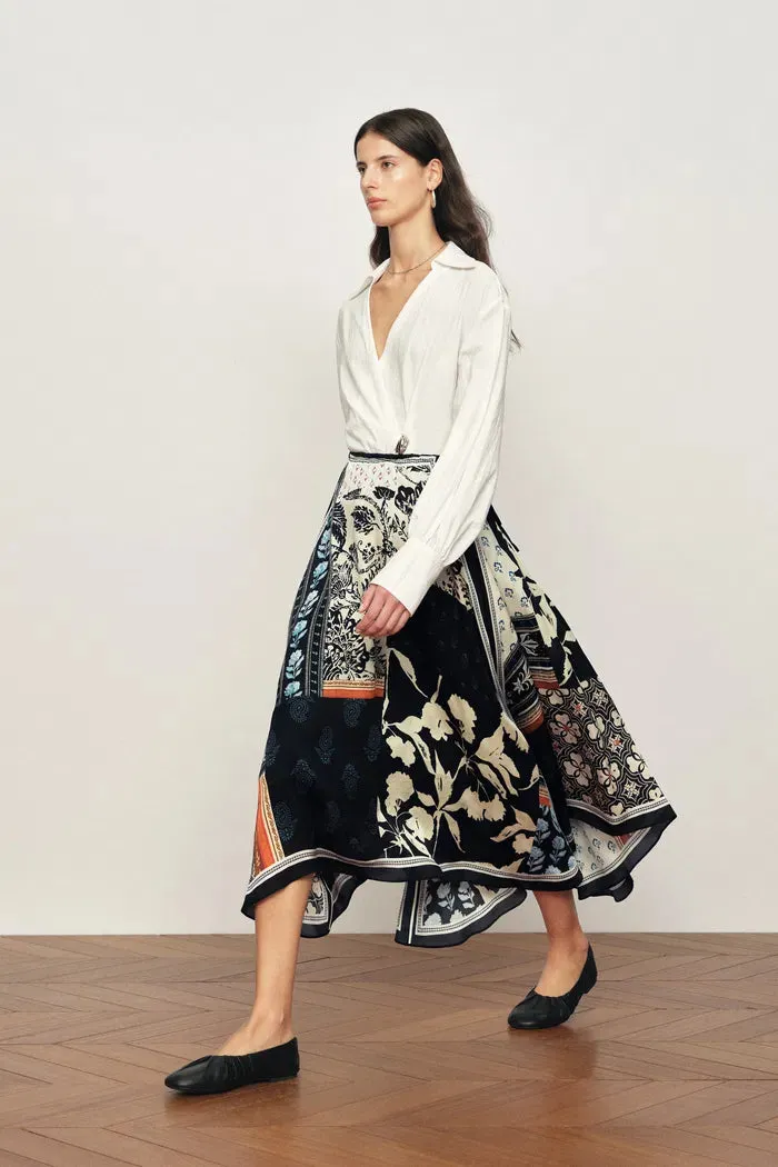 Eileen Scarf Panel Skirt in Viscose sold by Fabrique product image thumbnail 3