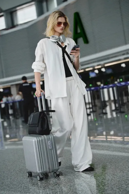 Eva White Openwork Relaxed Shirt in Cotton made by Fabrique