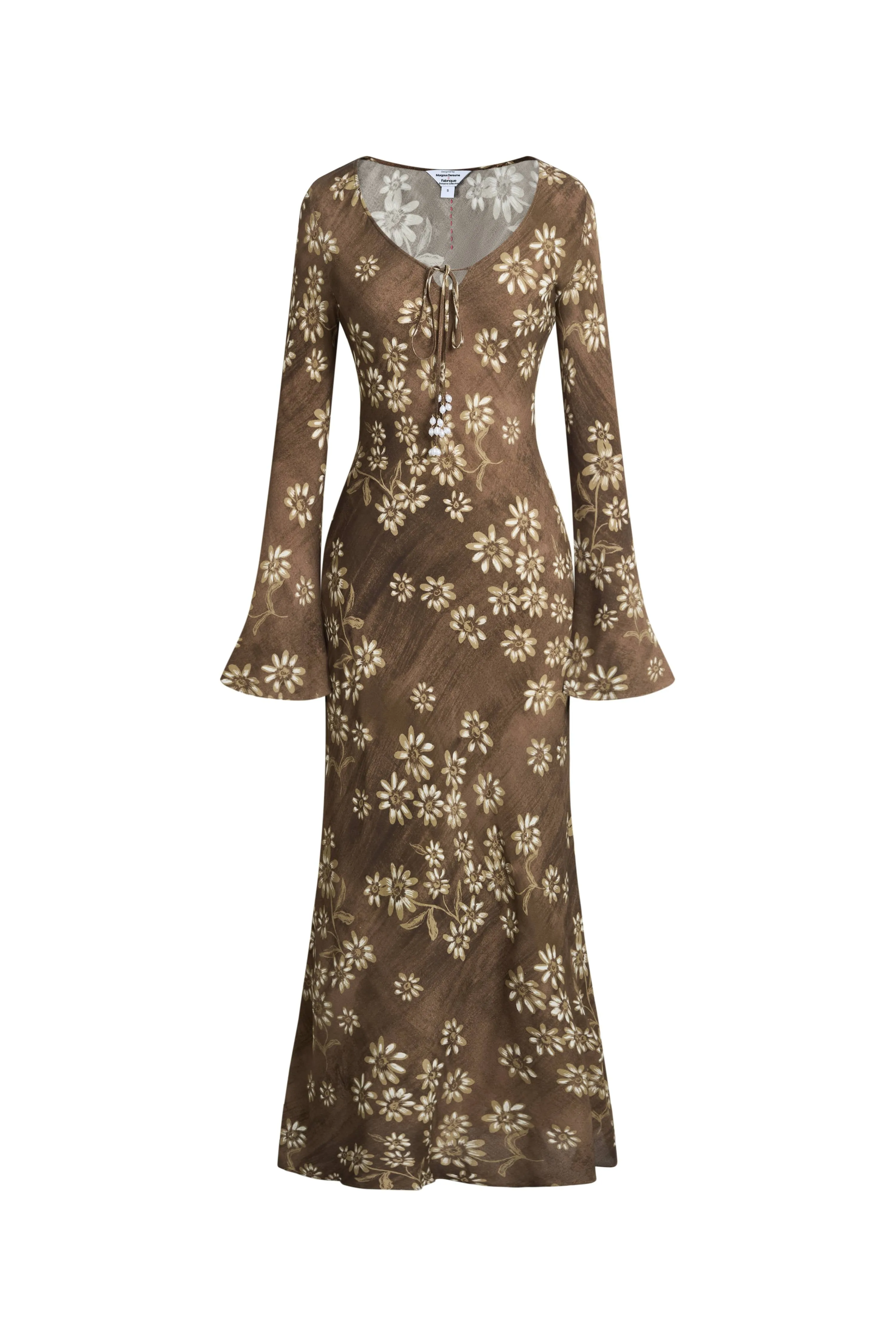 Iris Handpainted Floral Dress in Viscose sold by Fabrique product image thumbnail 5