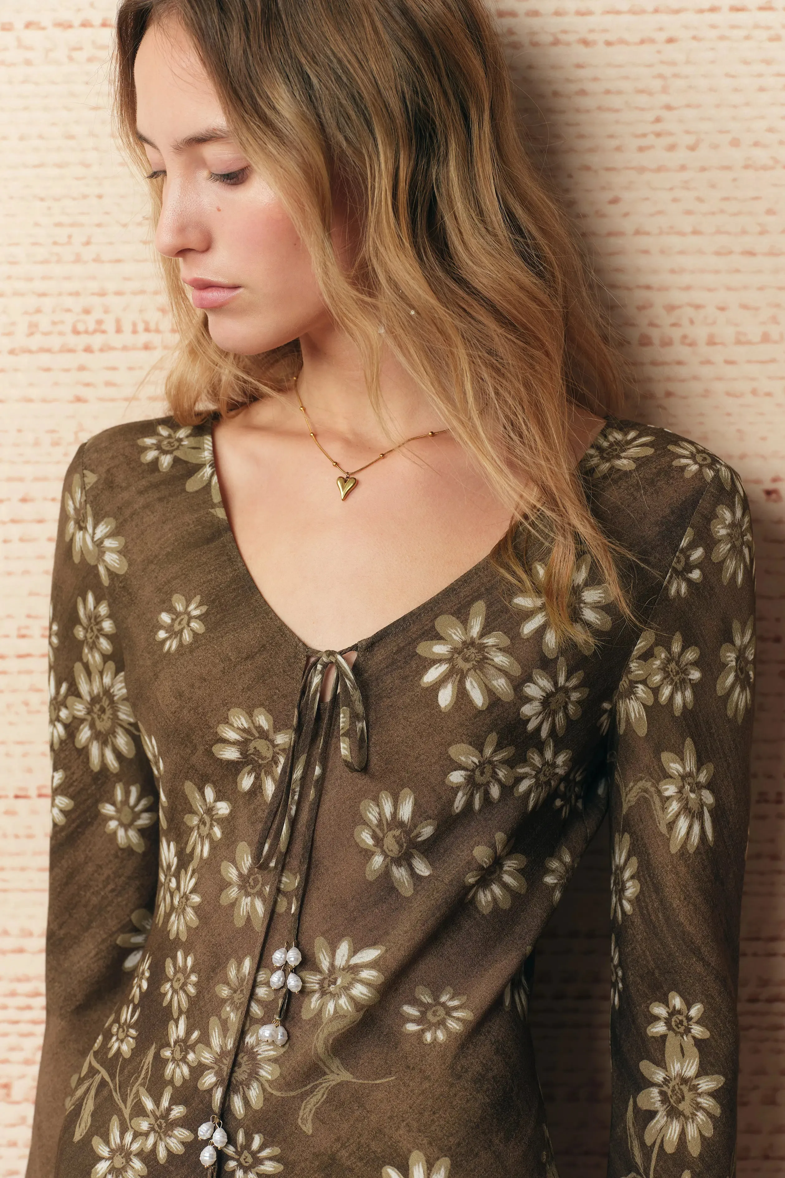 Iris Handpainted Floral Dress in Viscose sold by Fabrique product image thumbnail 3
