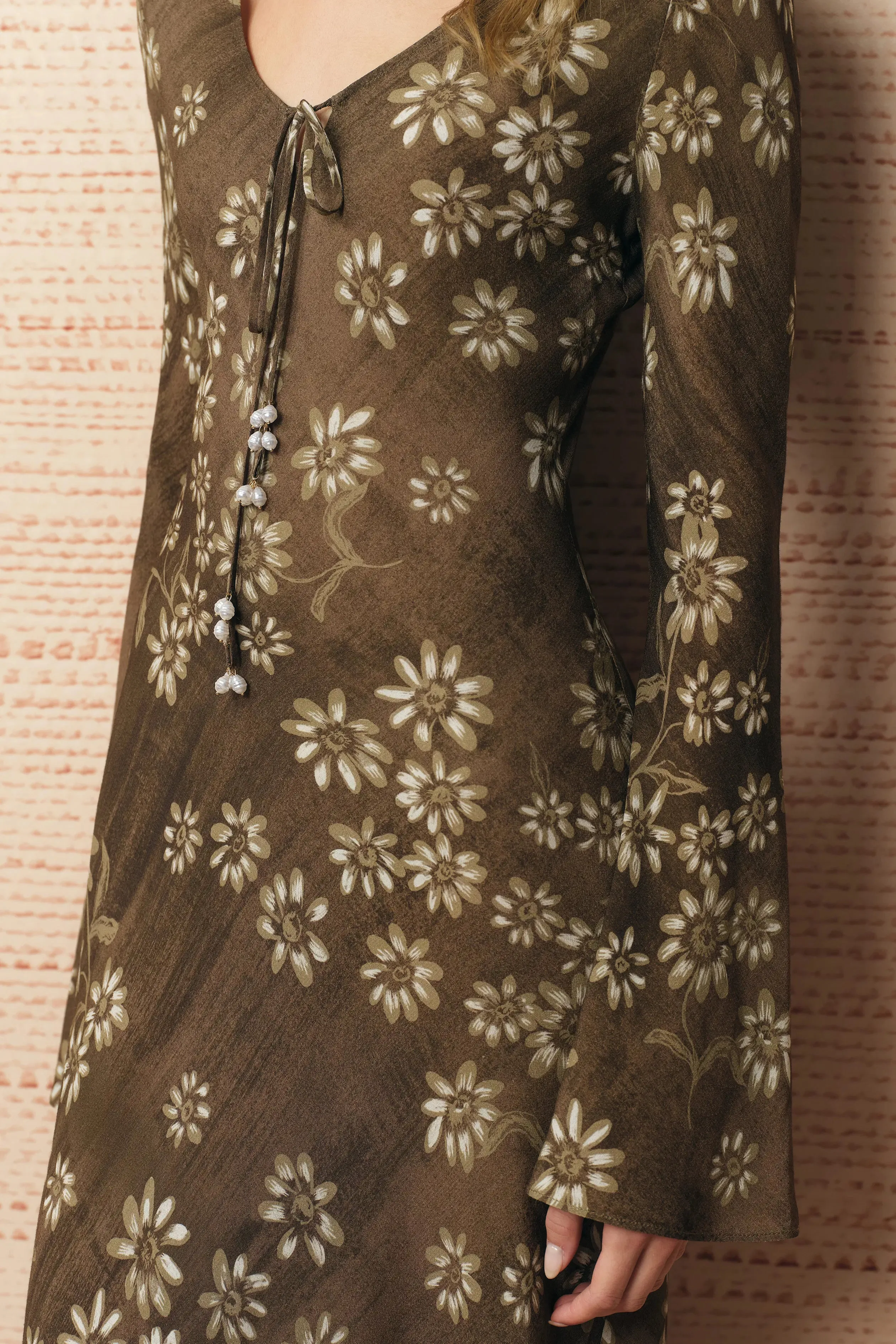 Iris Handpainted Floral Dress in Viscose sold by Fabrique product image thumbnail 4