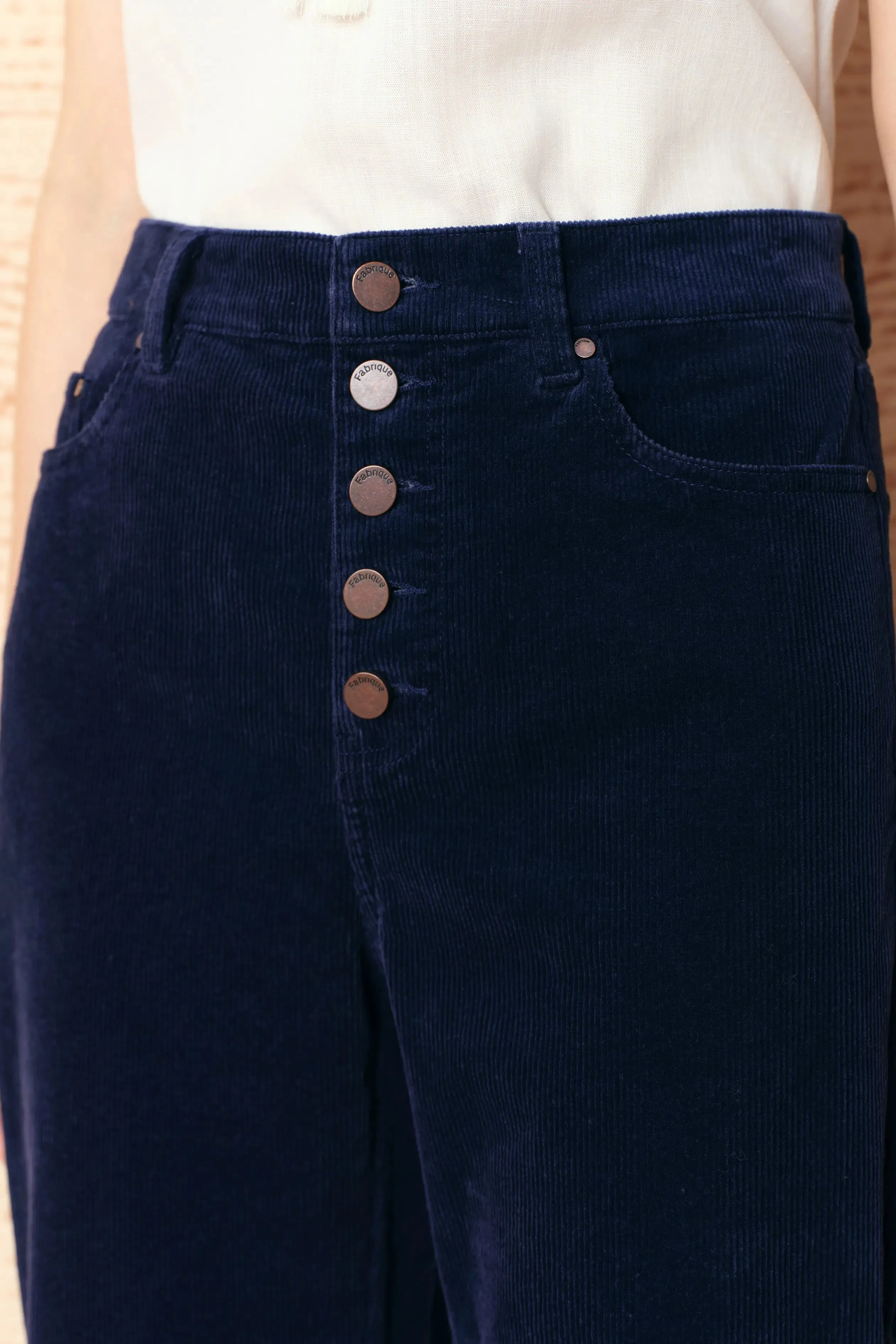 Hedda Vintage Wash Slim Flare Pants in Corduroy sold by Fabrique product image thumbnail 5