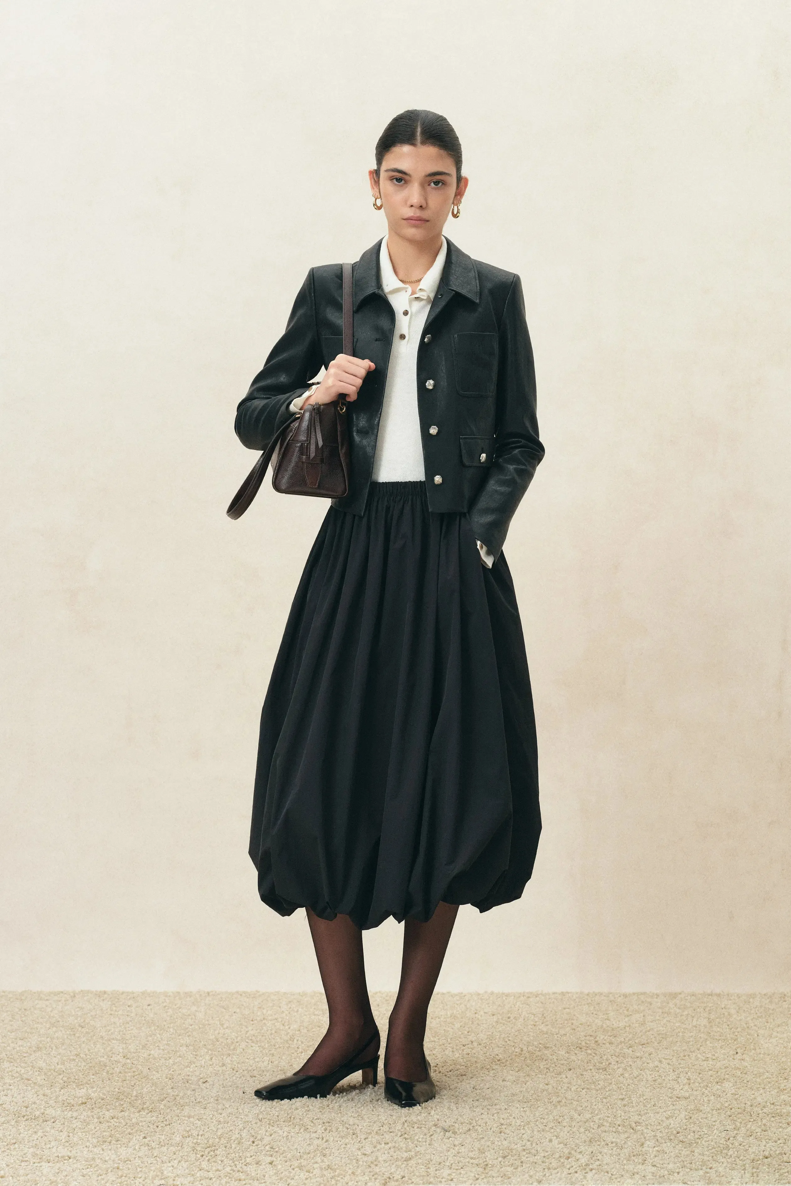 Freya Elasticated Bubble Midi Skirt sold by Fabrique product image thumbnail 2