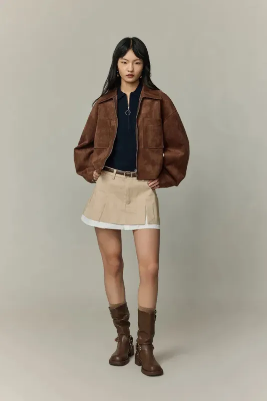 Coddenham Jacket in Faux Suede sold by Fabrique