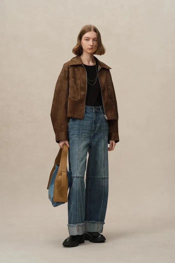 Coddenham Jacket in Faux Suede sold by Fabrique product image thumbnail 5