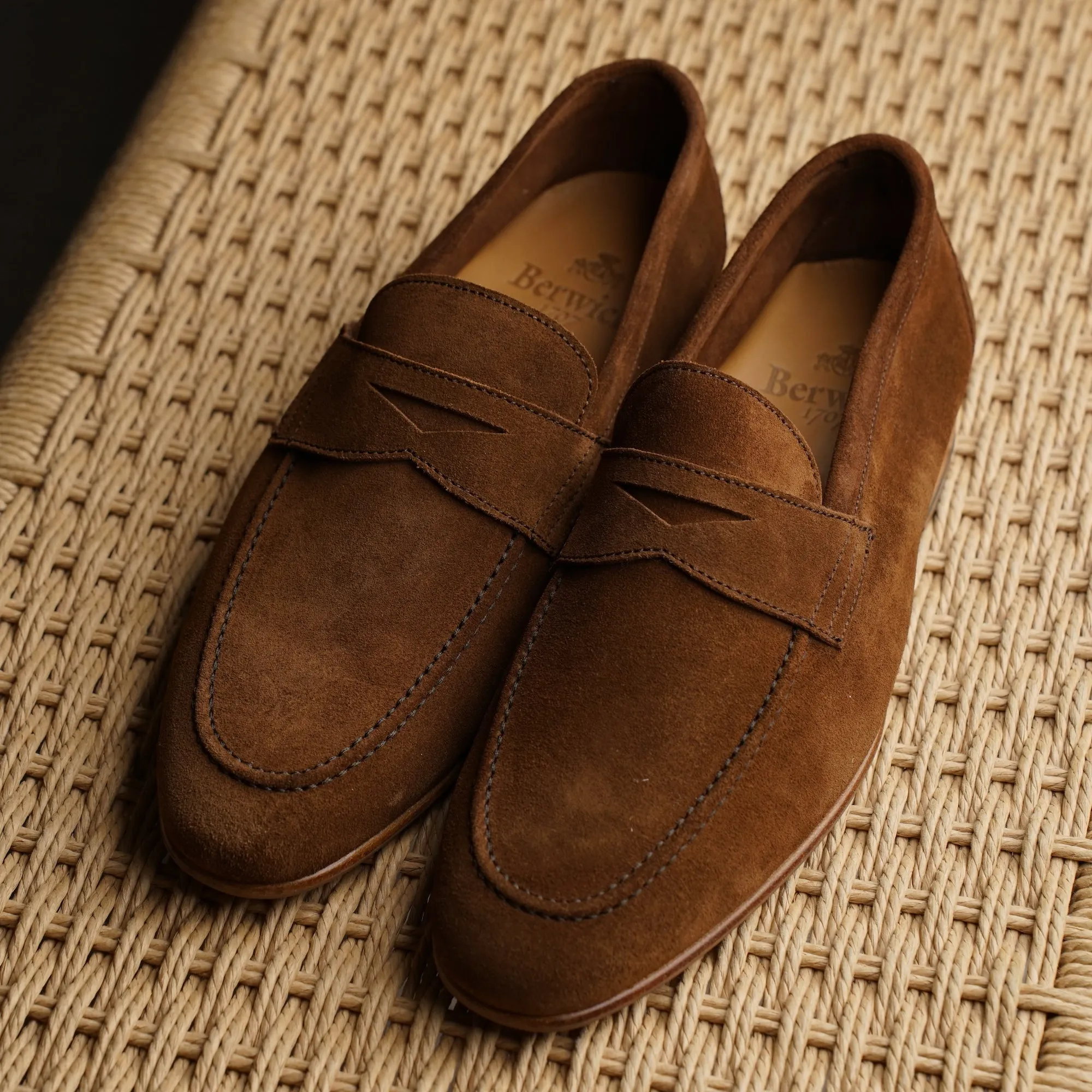 Unlined Penny Loafer - Snuff Brown Suede sold by Mehra product image thumbnail 5