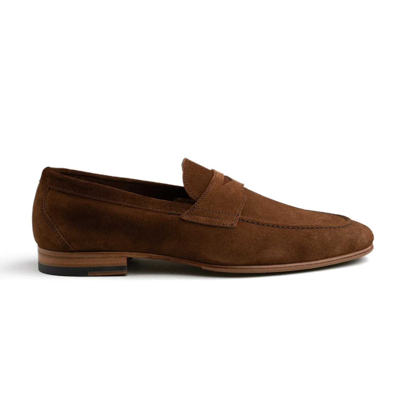 Unlined Penny Loafer - Snuff Brown Suede sold by Mehra product image thumbnail 2