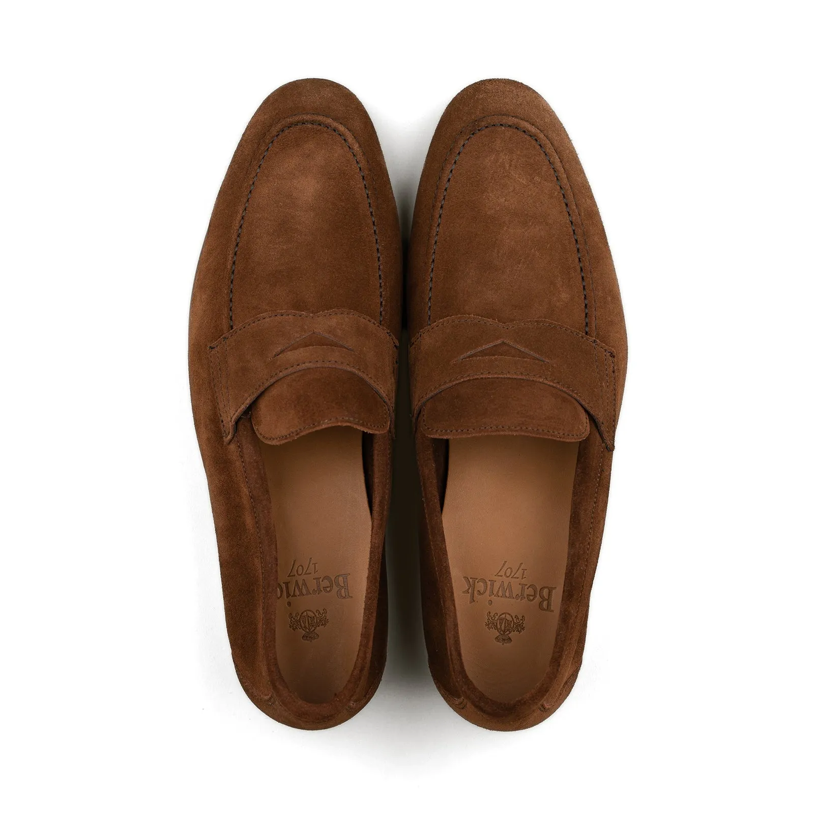 Unlined Penny Loafer - Snuff Brown Suede sold by Mehra product image thumbnail 3