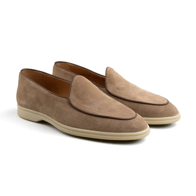 Belgian Loafer w/ Rubber Sole - Antilope Suede sold by Mehra