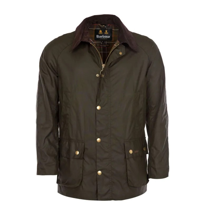 Ashby Waxed Jacket - Olive sold by Mehra