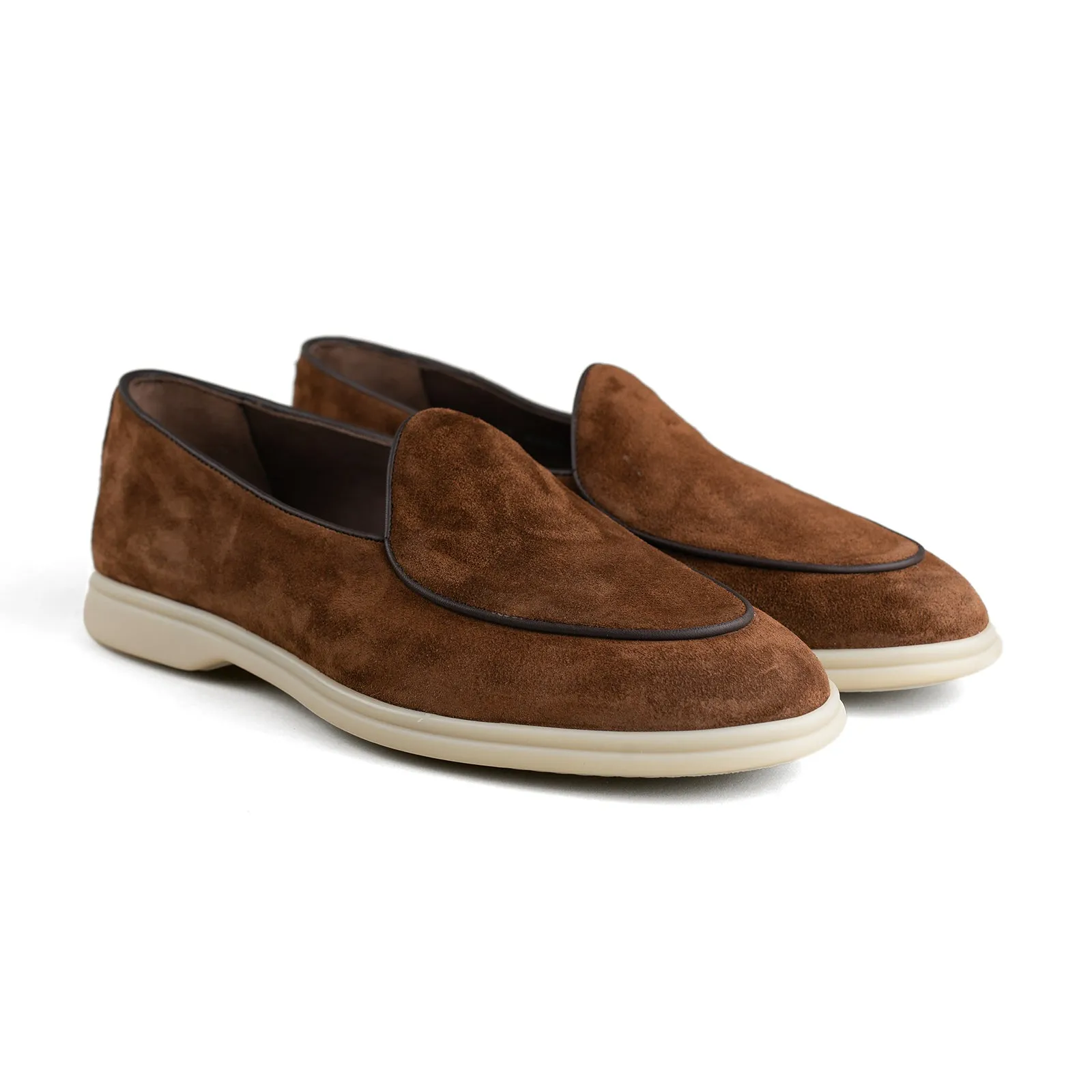 Belgian Loafer w/ Rubber Sole - Snuff Brown Suede sold by Mehra
