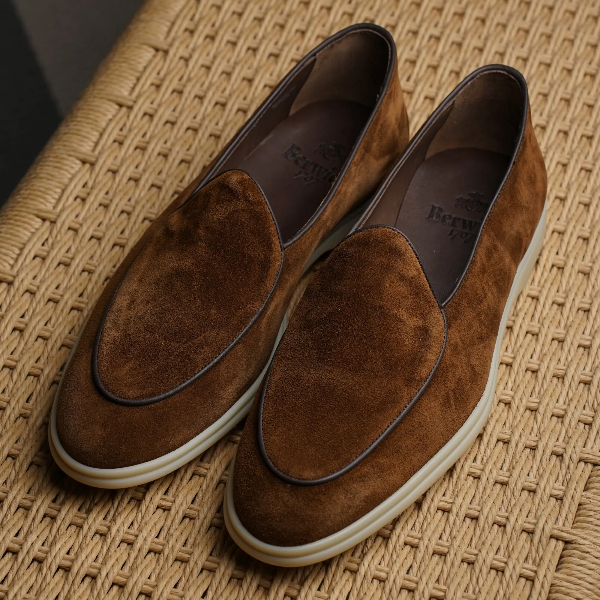 Belgian Loafer w/ Rubber Sole - Snuff Brown Suede sold by Mehra product image thumbnail 5