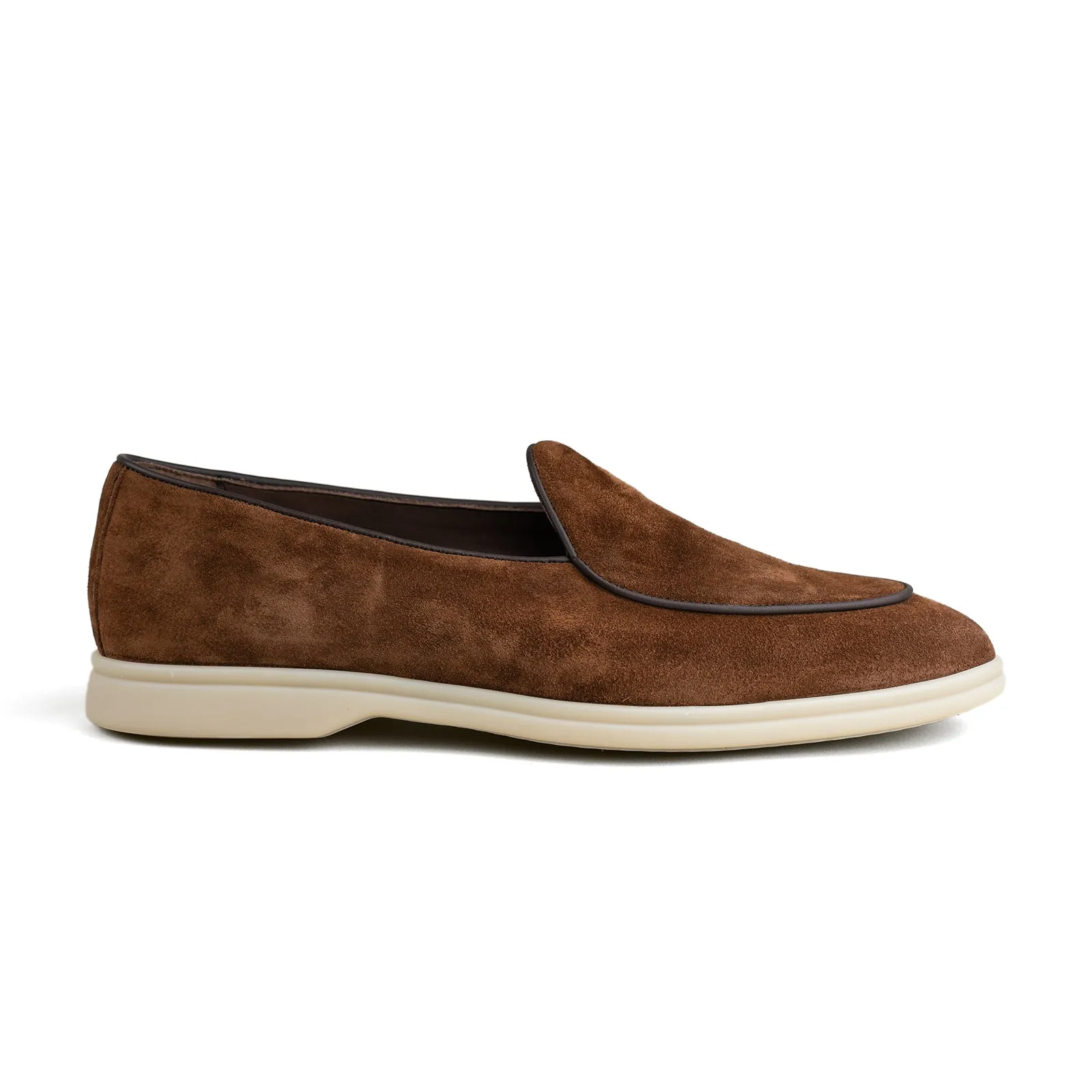Belgian Loafer w/ Rubber Sole - Snuff Brown Suede sold by Mehra product image thumbnail 2
