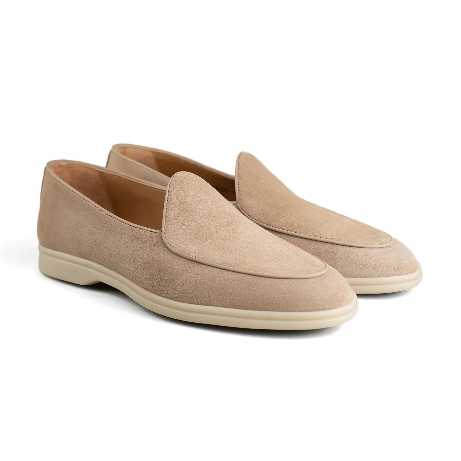 Belgian Loafer w/ Rubber Sole - Beige Suede sold by Mehra